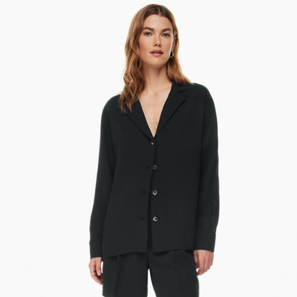 NWT Aritzia Freeform Shirt Black 2XS